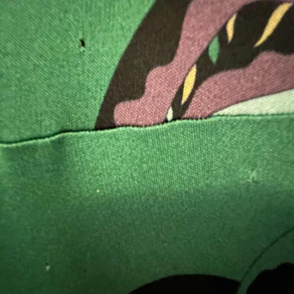 Beautiful Emilio Pucci green dress with beige and black abstract leaf pattern - Picture 8 of 12